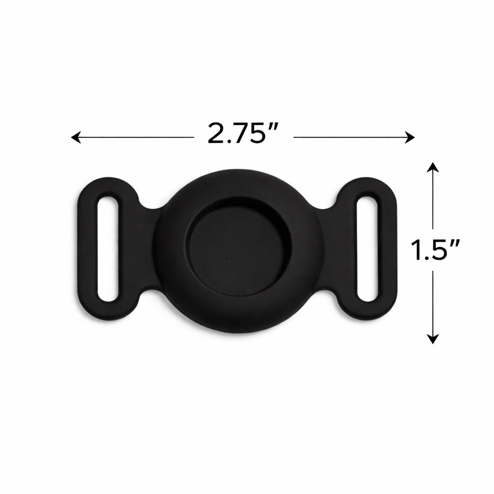 2 Pack Silicone AirTag Holder for Pet Collars Black and Pink Water Resistant - Picture 5 of 6